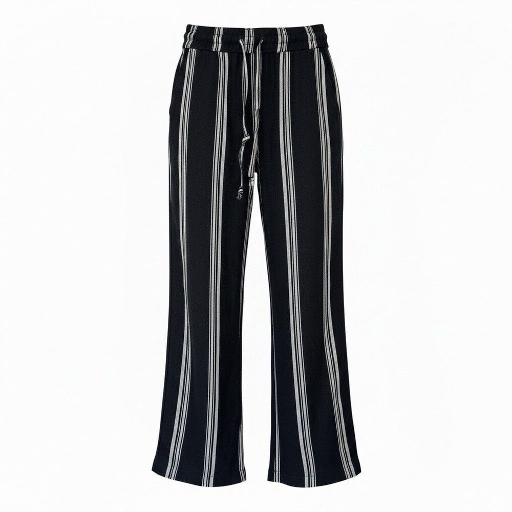 New Anne Klein Women’s Linen Striped Pants Casual Summer Fisherman Coastal XXSP